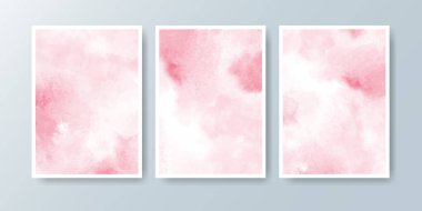 Parlak renkli vektör suluboya arkaplanlı kartlar. Randevun için tasarım, kartpostal