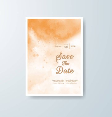 Lüks Suluboya düğün davetiyesi