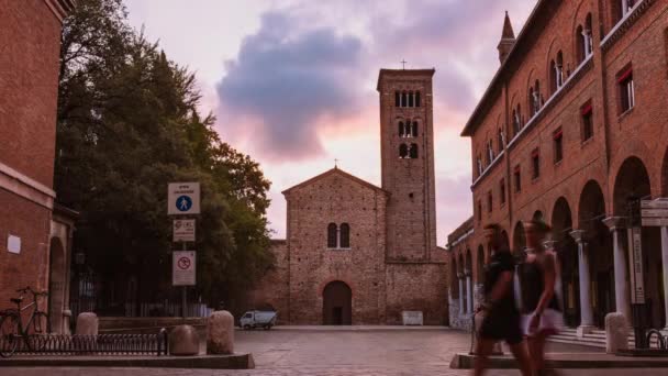 Ravenna Italië Augustus 2020 Kerk Van San Francesco Ravenna Bij — Stockvideo