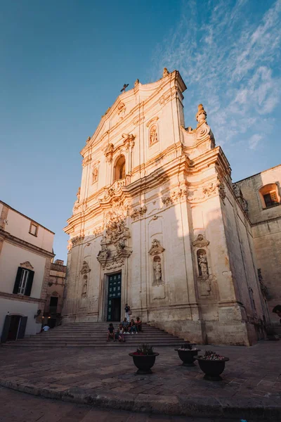 Martina Franca Talya Ağustos 2021 San Martino Bazilikası Martina Franca — Stok fotoğraf