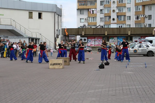 Parade Broderie Cherkasy Ville Ukraine Août 2016 — Photo