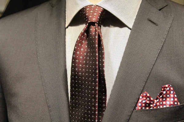 Männens kostym med kavaj och slips — Stockfoto