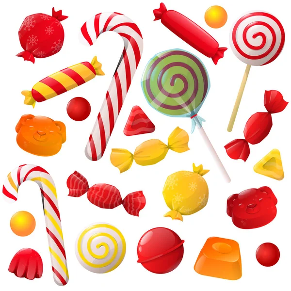 Cartoon Candy Vector Set — Stock Vector