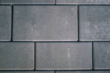 Vibro baskılı beton kaldırım levhaları. Dikdörtgen deseni.