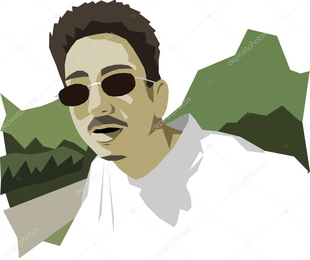 Male boy with sunglasses in adventure