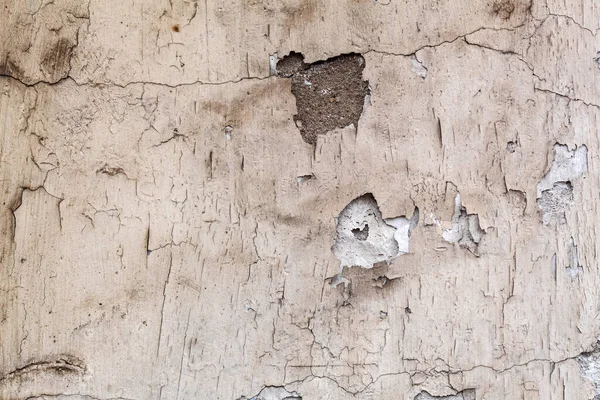 Eski bir evin kirli, gri duvarı, yakın plan, desenli arka plan.