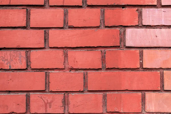Smooth red brick, brick background in general, brickwork, background for photo, street wall