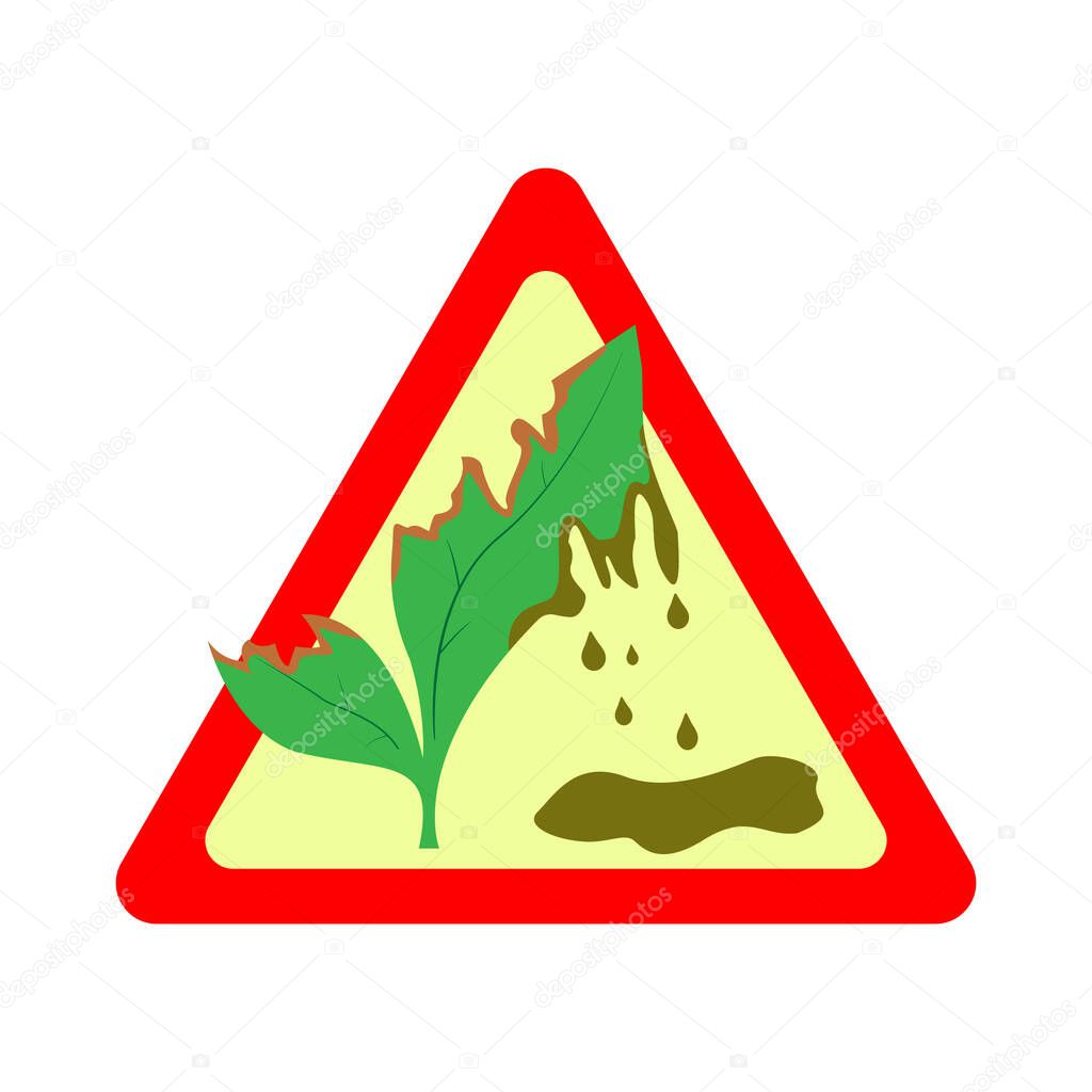 Danger sign, vector graphics, global warming concept, save the planet