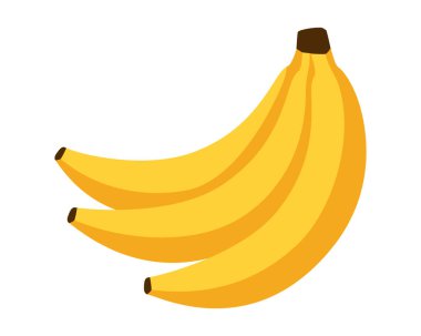 Muzların vektör çizimi. Beyaz bir arka planda izole edilmiş. Çizgi film tarzında meyveler