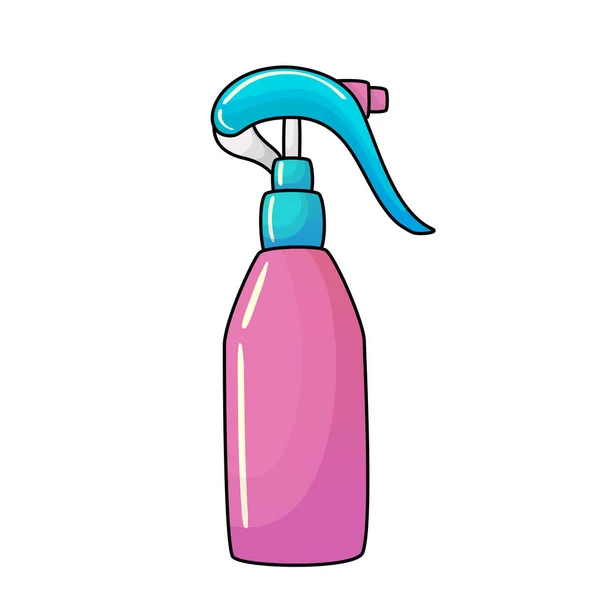 Imagem Vetorial Spray Estilo Cartoon Limpeza Garrafa Detergente Styling Spray —  Vetores de Stock