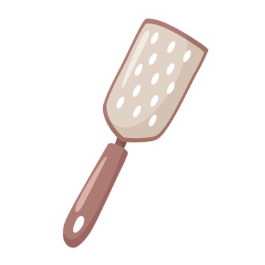 Çizgi film tarzında mutfak rendesinin vektör çizimi. Beyaz arka planda izole edilmiş. Mutfak aletleri.