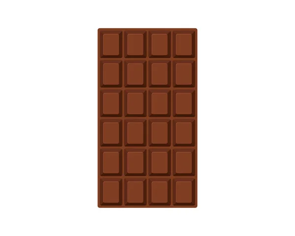 Vektorová Ilustrace Prutu Mléčné Čokolády Kreslený Styl Izolováno Bílém Pozadí — Stockový vektor