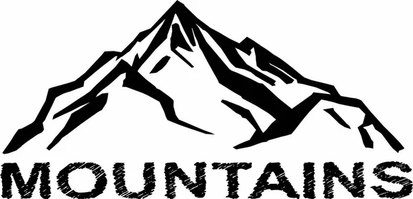 Insigne vintage de l'expédition de montagne logo aventure. Formes de montagne pour logos. — Image vectorielle