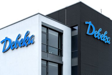 Koblenz, Almanya, 01.31.2021: Debeka cephesi. Debeka, merkezi Koblenz 'de bulunan bir Alman sigorta grubu..