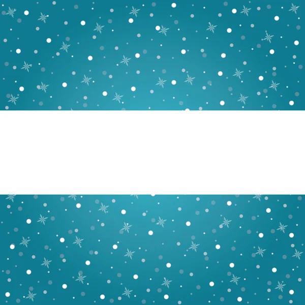 Μπλε Χριστούγεννα λευκό χαρτί και το χιόνι — Διανυσματικό Αρχείο