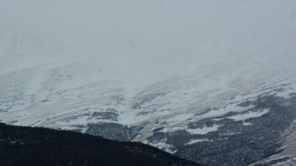 Kafkas Dağları kar ile kaplı üst kısımları — Stok video
