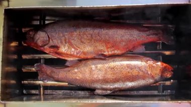 İki duman kurutulmuş lezzetli balıklar