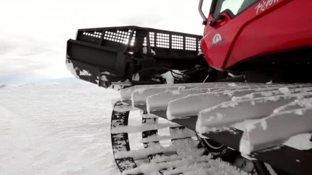 Snowcat Travailler sur la piste — Video