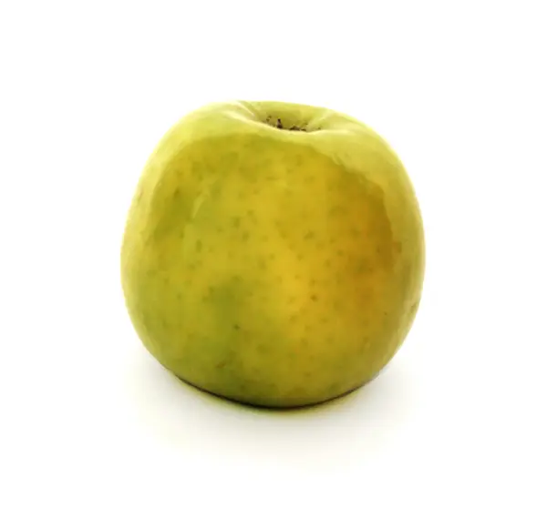 Manzana verde sobre un fondo blanco — Foto de Stock