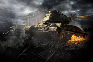 Bölgede iki tankını yok