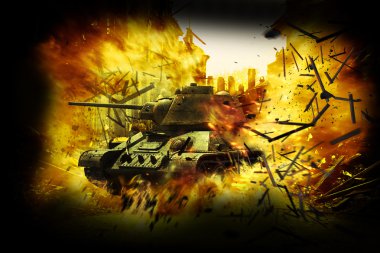 Tankın içinde yanan ateş