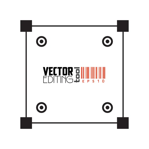 Quadratisches Banner der Vektorbearbeitungswerkzeuge — Stockvektor