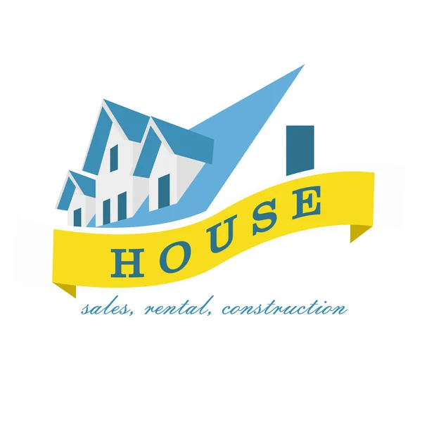 Modèle de conception de logo maison — Image vectorielle