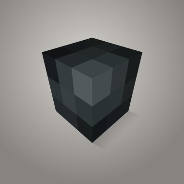 Black pixel cube