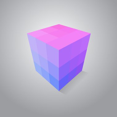 Pink pixel cube