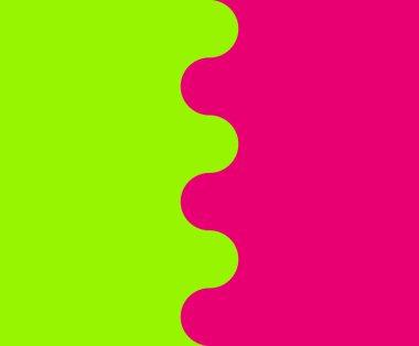 Wavy border between two colors