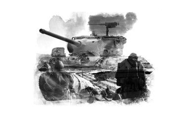 Çift pozlama tankları ve askeri görüntü