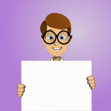 Boş bir form tutan çocuk