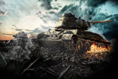 Bölgede iki tankını yok