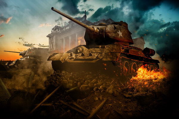 Two tanks destroyed in the area