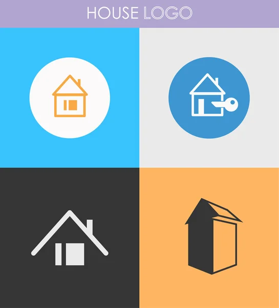 Casas iconos — Vector de stock