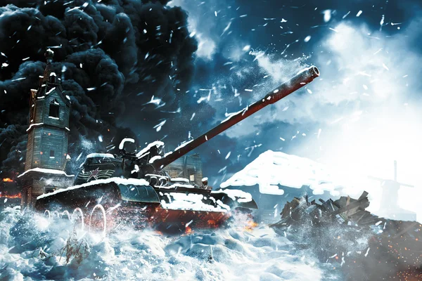 Çatışma bölgesinde tank