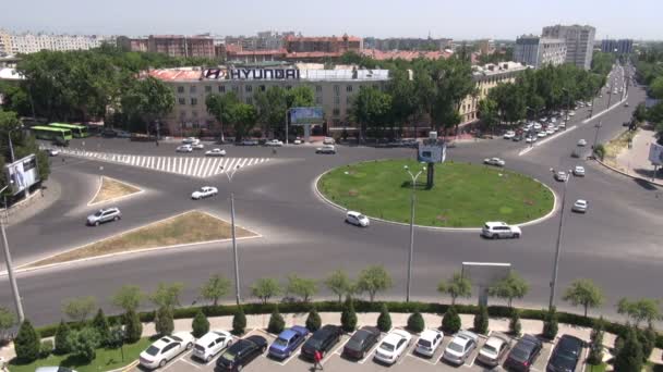 Rotonde en doorsnede in Tasjkent — Stockvideo