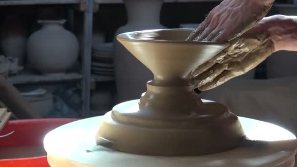 Person making  pottery — Stock Video