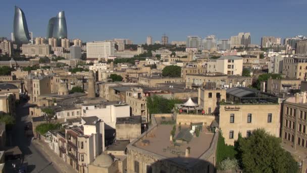 Hermoso casco antiguo de Bakú — Vídeo de stock