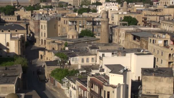 Aperçu de la vieille ville de Bakou . — Video