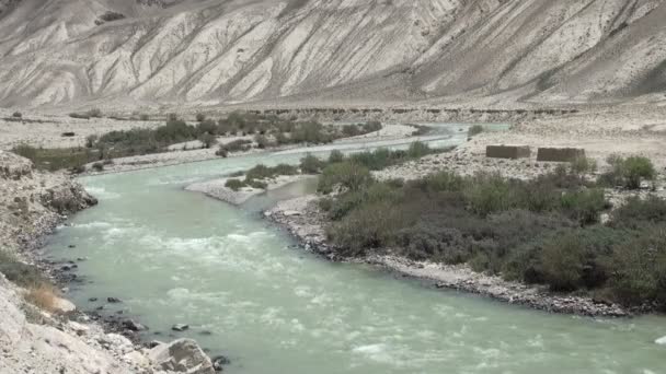 Prachtige landschap in Tadzjikistan — Stockvideo