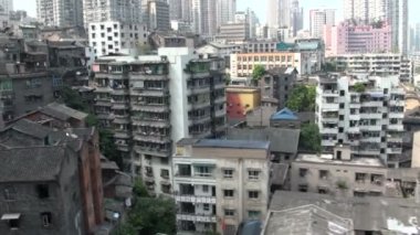 Bir teleferikten Chongqing parçaları