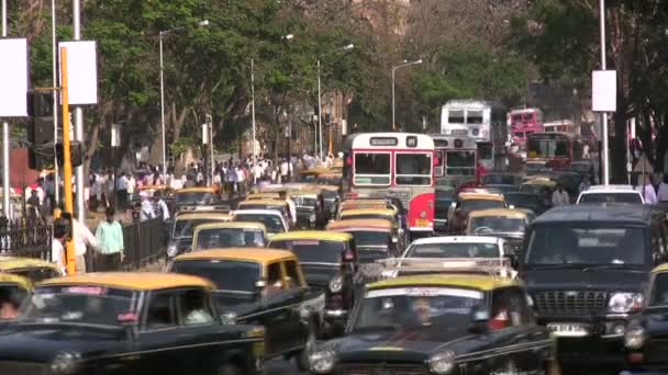 Traffic through the streets in Mumbai — Stock Footage Traffic through the streets in Mumbai Royalty Free Stock Video