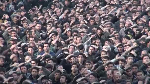 People take part in a massive parade — Stock Video