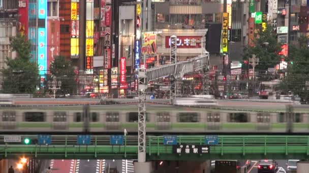 Rush hour at a famous intersection — Stock Video