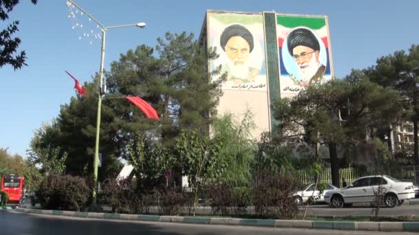 Imam Khamenei e Khomeini — Vídeo de Stock