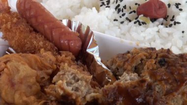 Japon fast food yemek çubukları.