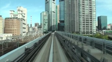 Tokyo Monoray sistemi seyahat.