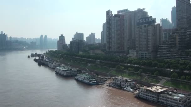 Traveling by cable car in Chongqing — Stock Video