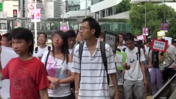 I manifestanti partecipano a una manifestazione — Video Stock